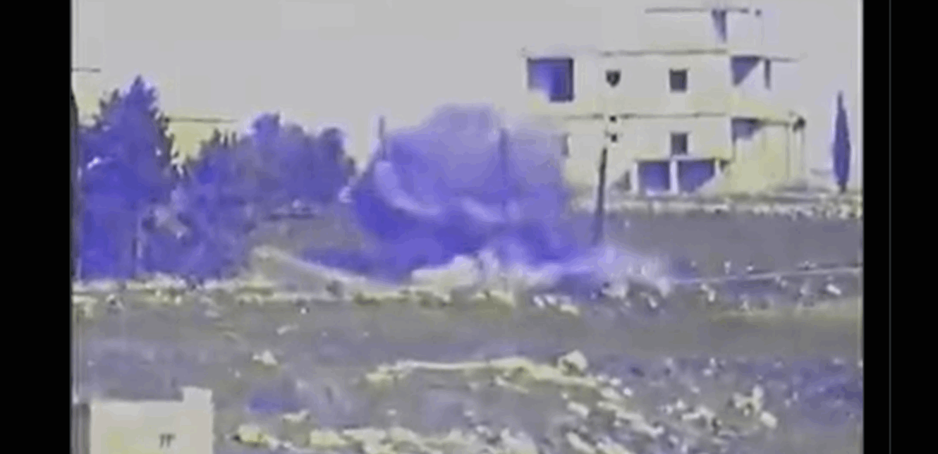 A rare video of an explosion in southern Lebanon 26 years ago.  Watch it now!